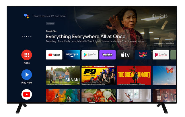 Telefunken Android TV 65-tolline televiisor (4K UHD nutiteler, HDR Dolby Vision, kolmekordne tuuner, Dolby Atmos) XU65AN751S