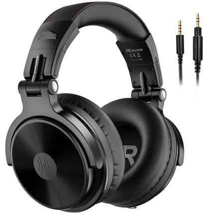 OneOdio Bluetooth kõrvaklapid, 110 tundi mänguaega, juhtmevabad Bluetooth kõrvaklapid, HiFi stereo, sisseehitatud mikrofon, kokkupandavad juhtmevabad kõrvaklapid 50 mm draiveriga mobiiltelefonidele/sülearvutitele/arvutitele, mustad