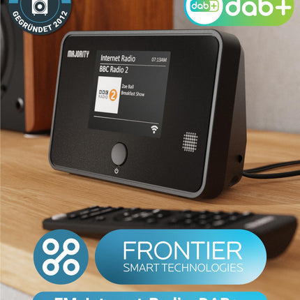 Raadio DAB Plus internetiraadio WLAN-tuuner DAB+ funktsiooniga | Internetiraadio WLAN-adapter Spotify, Bluetooth-ühenduse, kaugjuhtimispuldi ja värvilise ekraaniga | MAJORITY Robinsoni digitaalraadio