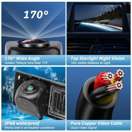 HD 720P auto tahavaatekaamera asendus Opel Astra H Zafira B Corsa D Vectra C Insignia jaoks, 170-kraadine lainurk-auto öise nägemisega tagurduskaamera, veekindel parkimiskaamera