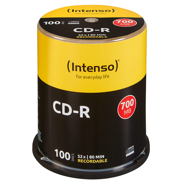 Intenso 1001126 CD-R 100 spindliga 700MB 52x kiirus ​​CD-R toorikud