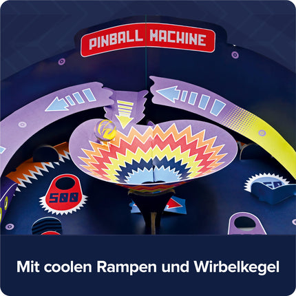 FRANZIS 67210 - Retro Pinballi advendikalender, ehita oma täisfunktsionaalne pinballimasin 24 päevaga, plastikvaba, lastele vanuses 8 aastat ja vanemad.
