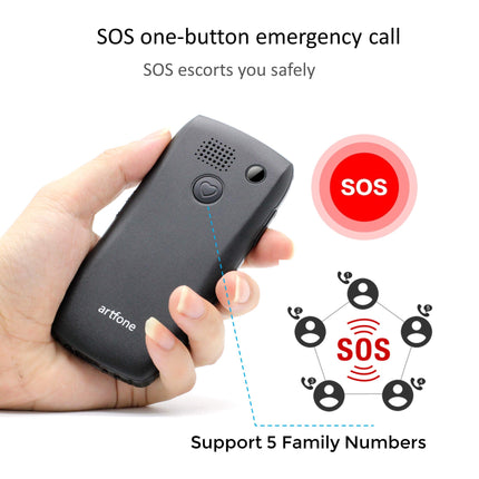 artfone C1+ Mobile Seniorenhandy ohne Vertrag | Dual SIM mit Notruftaste | Rentner Handy große Tasten | 1800 mAh Akku Lange Standby-Zeit | Großtastenhandy mit Ladestation | 1,77 Zoll Farbdisplay
