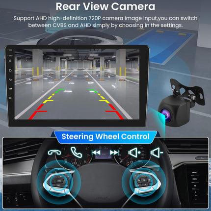 2G+64G Android autoraadio 2 DIN VW Magotan/CC Passat B7/B6 2010-2015 koos Apple Carplay, Android Auto Navi, GPS, WIFI, 10,1-tolline autoraadio peegliühendusega, Bluetooth, FM/RDS, DAB/OBD/DVR/SWC tahavaatekaamera