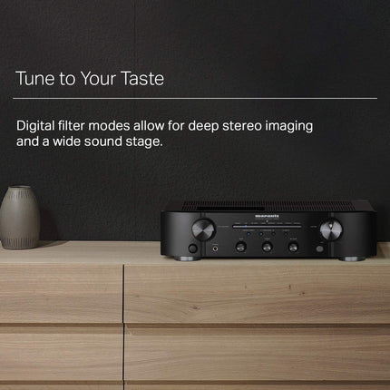 Marantz PM6007 HiFi Amplifier, Stereo Amplifier, 2x60W, Optical Input, Phono Input, Subwoofer Output, Black