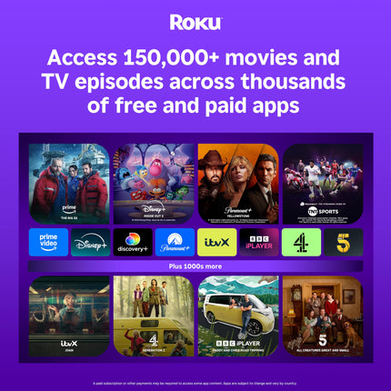 Roku Express HD voogedastusseade kiire HDMI-kaabli ja tavalise kaugjuhtimispuldiga (mitte teleri juhtimisega), juhendatud seadistuse ja kiire WiFi-ga