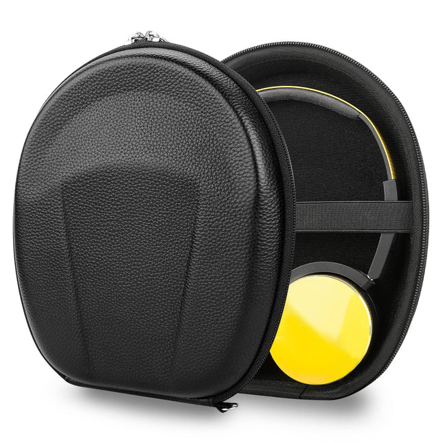 Geekria UltraShell Case for Foldable On-Ear Headphones, Replacement Hard Shell Travel Carrying Case with Cable Storage, Compatible with XO Vision IR620, AKG Y50BT, ATH-ESW9 (Black)
