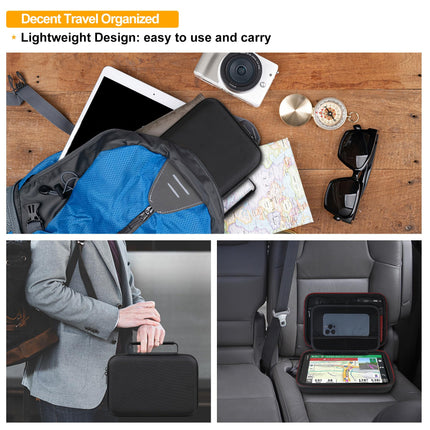 Elonbo GPS-kandekott 8-tollisele Garmin DriveSmart 86-le Garmin dēzl OTR800 / dēzl OTR810 poolt, Garmin RV 890, RV 895 GPS-navigatsioonisüsteemile, lisavõrgust tasku autolaadija USB-kaablile, must