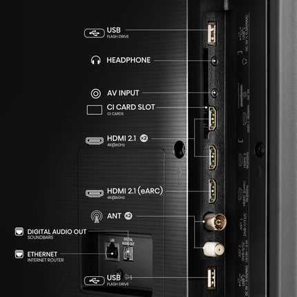 Hisense 50U6NQ 126 cm (50-tolline) 4K Mini LED ULED HDR nutiteler, 60Hz, HDMI 2.0, Game Mode Plus, Dolby Vision ja Atmos, Bluetooth, sisseehitatud Alexa, antratsiithall, [2024]