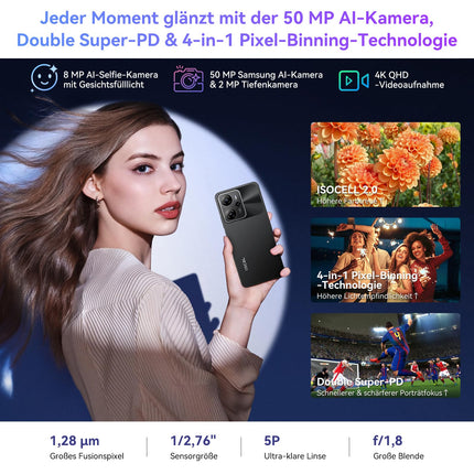 OSCAL Tiger 13 5G mobiiltelefon ilma lepinguta Gemini AI 24GB+256GB/2TB, Android 14 nutitelefon ilma lepinguta 90Hz 6.67" HD+, 50MP AI kaamera, 4K video, 18W kiirlaadimine/5000mAh, Face ID/sõrmejäljelugeja/OTG/NFC