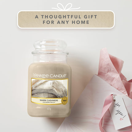 Yankee Candle lõhnaküünal purgis (suur) | Soe kašmiir | Pika põlemisega küünal kuni 150 tundi | Ideaalne emadepäevaks | Kingitused naistele