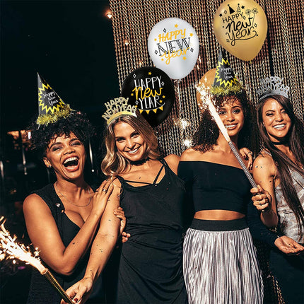 New Year's Eve decoration 2025 New Year's Party Decoration Set, New Year's Party Hats New Year's Eve Headband New Year's Party Horns New Year's Eve Balloons for Children New Year's Eve Decoration 2025 New Year's Party Accessories