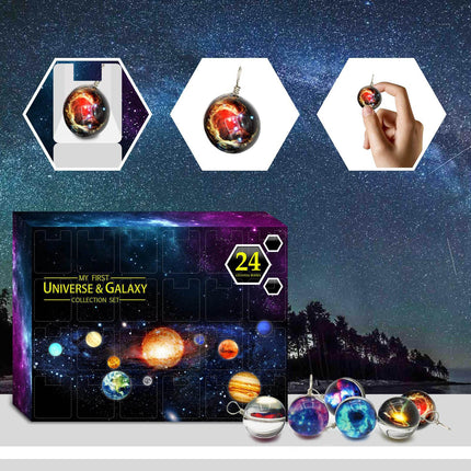 Allsmart 24-Day Countdown Advent Calendar, Countdown, Educational Gift, Universe, Galactic Gift Box, Christmas Kids, Teens, Girls and Boys, (L)