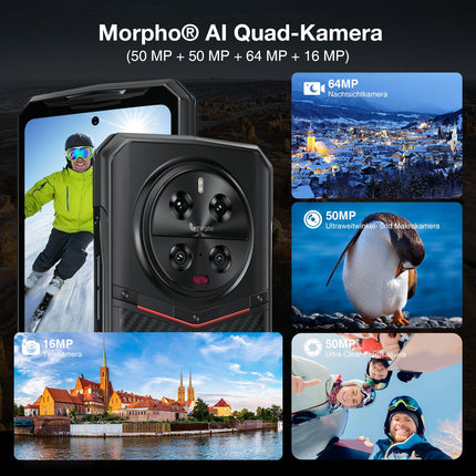 DOOGEE DK10 õuetelefon 5G 2024, 32 GB + 512 GB, Dimensity 8020 õuetelefon ilma lepinguta, 2.5K AMOLED 6.67 tolli FHD+ 120 Hz, 64 + 50 MP, 5150 mAh/120 W, NFC/WiFi6/OTG/IP68/kahe SIM-kaardiga, must