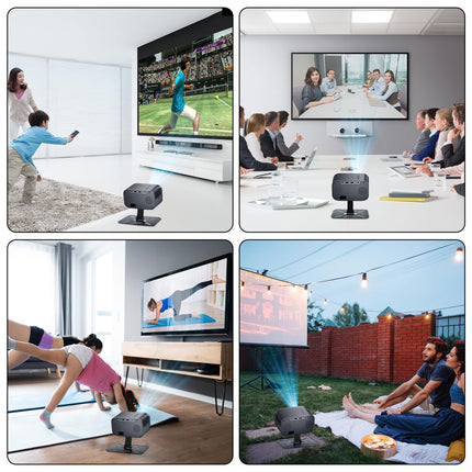 Salange projektori alus, projektori kinnitus, universaalne mitme nurga all 1/4-tollise kruviliidesega projektori alus, projektori kinnitus, projektori alus, 360° pööratav, must