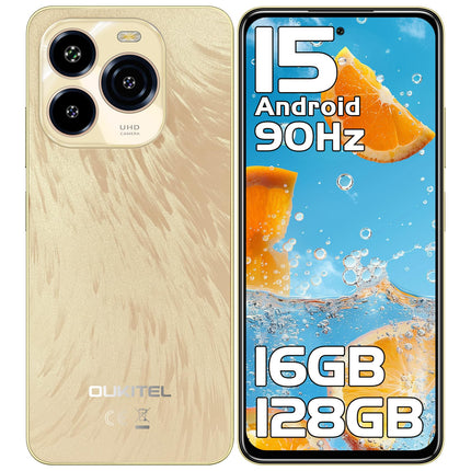 OUKITEL C65 Android 15 Handy Ohne Vertrag, 16GB+128GB/1TB Smartphone Ohne Vertrag, 6.7" HD+ 90Hz Handy Günstig, 50MP+8MP, 5150mAh Simlockfreie Handys, Dual SIM 3 Steckplatz/Fingerabdruck/3.5mm Jack