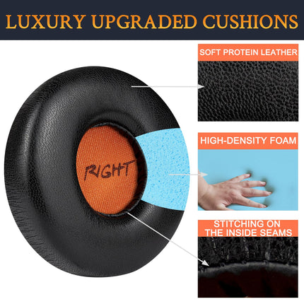 SOULWIT Professional Replacement Ear Pads for Jabra Revo Wireless Bluetooth/Wired Headphones, Ear Cushions with Softer Protein Leather and Noise Isolating Foam