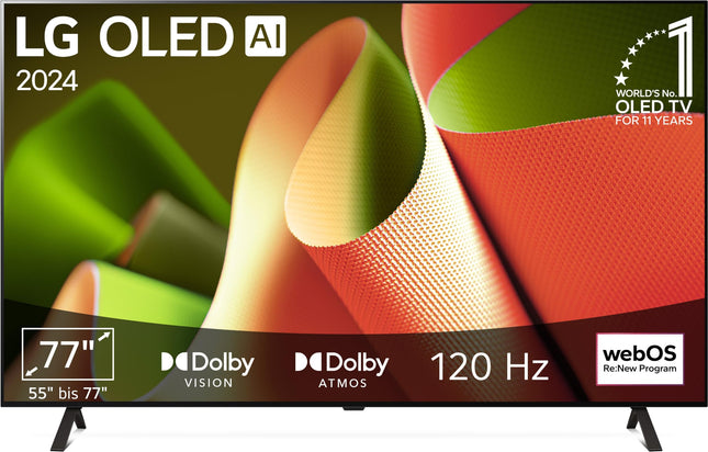 LG OLED77B49LA TV 77" (195 cm) OLED TV (α8 4K AI processor, webOS 24, Dolby Vision, up to 120Hz) [Model year 2024]