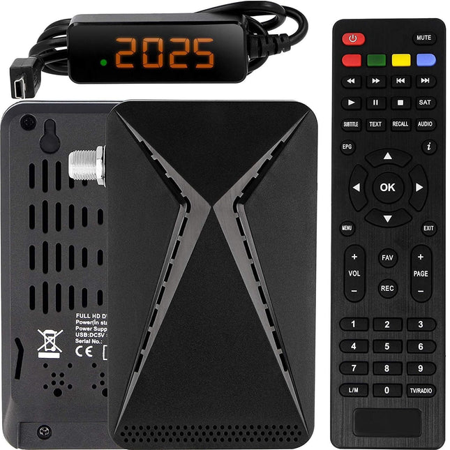 HD-line OM-26100 mini satelliitvastuvõtja - DVB S/S2 satelliitvastuvõtja Full HD 1080P HDMI 2 x USB 2.0 HDTV [digitaalne satelliitvastuvõtja] (Astra Hotbird Türksat) - must