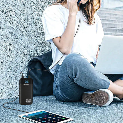 PAIDASHU Power Bank 27000mAh 22.5W väline mobiiltelefoni aku PD20W kiirlaadimisega Power Bank USB C LED-ekraaniga 3 väljundit ja 2 sisendit kaasaskantav laadija nutitelefonidele (002)