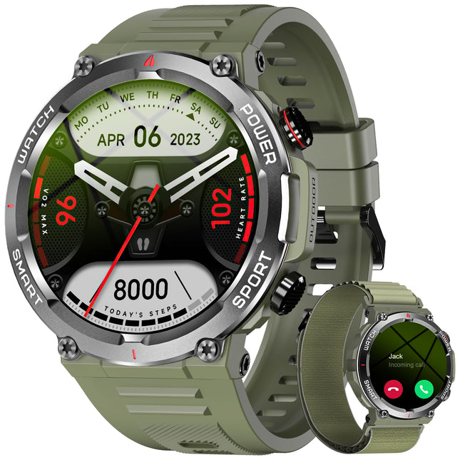 Blackview Smartwatch Men (Make/Receive Calls), 1.39'' Fitness Watch with Heart Rate SpO2 Pedometer Sleep Monitor, 100 Sports Modes, IP68 Waterproof Activity Tracker, Sports Watch for iOS Android