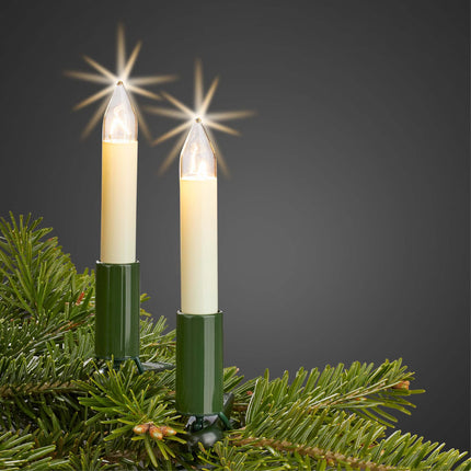 Hellum replacement candles for Christmas tree candles and fairy lights, indoor and outdoor, 3 pieces 12V 3W candle for fairy lights with 20 burning points, ø15mm E10/ 12V/ 3W/ 22 lumens 902037