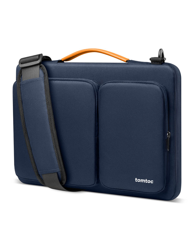 tomtoc 360° õlakott uuele 14-tollisele MacBook Pro M4/M3/M2/M1 Pro/Max (2024-2021) A3112 A3401 A3185 A2992 A2918 A2779, 13.5-14.4 Surface Laptop 7/6/5/Studio jaoks, igakülgse kaitsega sülearvuti õlakott