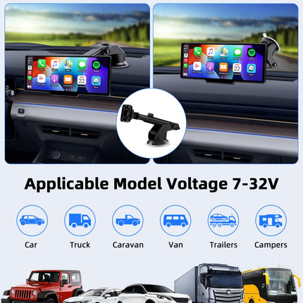 Jansite Carplay Android Auto ekraan eksklusiivse kronsteiniga, 10,26-tolline puutetundlik automängu ekraan GPS-navigatsiooniga Bluetooth sõbra ekraan Siri/GOO-gle'iga