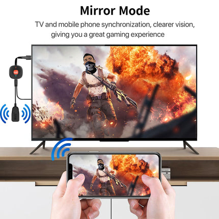 4K Miracast Wireless HDMI Dongle for TV/Projector/Monitor, Wireless Display Adapter Wi-Fi Dongle with Screen Mirror, Video Support for Miracast/DLNA/Air Play with iPhone/iPad/Tablet/Laptop