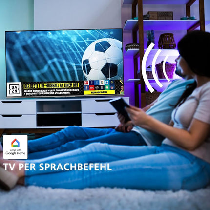 JVC LT-65VA7255 65-tolline televiisor/Android TV (4K Ultra HD, HDR Dolby Vision, kolmekordne tuuner, Bluetooth, Dolby Atmos) [2023], must