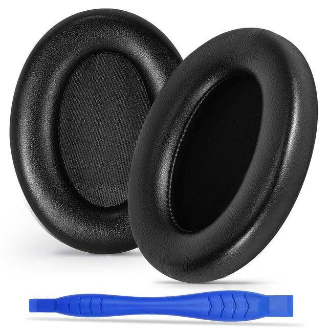 Sony WH-1000XM3 kõrvaklappide vahetuskõrvapadjad pehme naha, mürasummutava mäluvahu ja eriti paksu materjaliga (mustad)