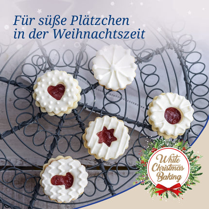 Dr. Oetker Linzer küpsisevormide komplekt 5 tk – valged jõuluküpsisevormid – roostevabast terasest küpsisevormid jõuludeks