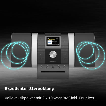 TechniSat MULTYRADIO 4.0 SE - internetiraadio (Wi-Fi raadio, DAB+, FM, Spotify, Bluetooth, CD-mängija, USB, värviline ekraan, 2 x 10-vatine stereokõlar) must/hõbedane