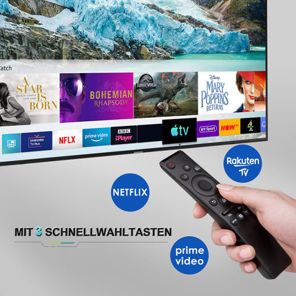 2 universaalset kaugjuhtimispulti kõikidele Samsungi teleritele, LED QLED UHD Frame Solar 4K 8K nutitelerile, originaalne kaugjuhtimispult, universaalne kaugjuhtimispult otseteenupuga Netflixi, Rakuten TV ja Prime Video jaoks.