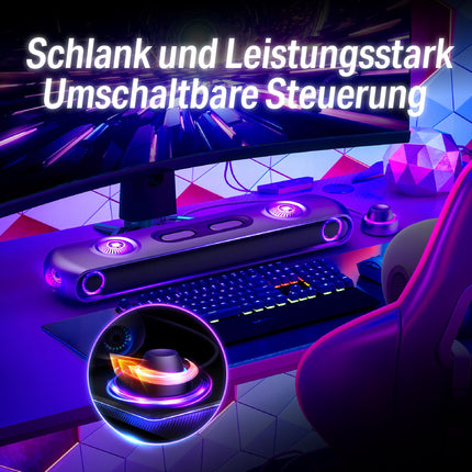 OXS Thunder Pro+ mängurikõlar juhtmevaba kaelakõlariga, 7.1.2 Dolby Atmos ruumilise heli süsteem, integreeritud bassikõlar, rakenduste kohandamine, RGB-efektid, 3 professionaalset mängurirežiimi
