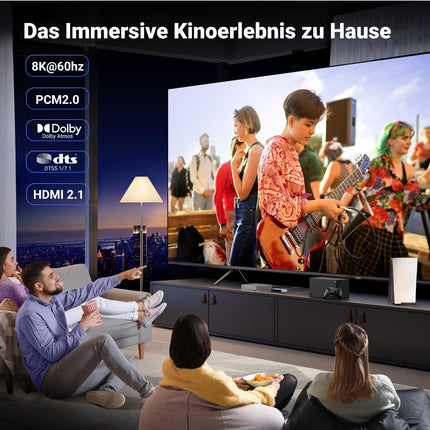 UGREEN HDMI 2.1 lüliti 8K@60Hz HDMI jaotur 3 sisendit 1 väljund HDMI lülituskonsool toetab VRR-i ja ALLM-i, Dolby Visioni, ühildub PS5, Xboxi, Apple TV ja DVD-mängijaga