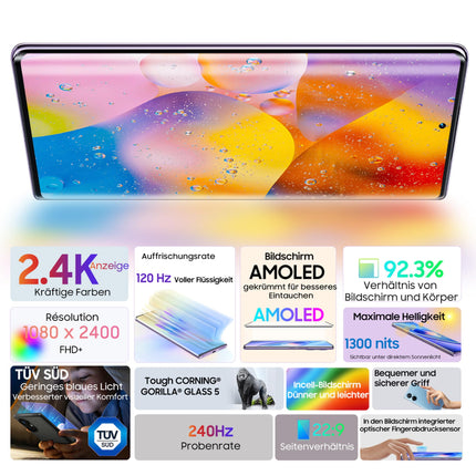 Blackview A200 Pro - Smartphone 12 GB + 256 GB - Display 6.67" - 2.4 K AMOLED FHD+ - Camera 108 MP - Fast Charge 66 W - Dual SIM - Android 13 - Blue