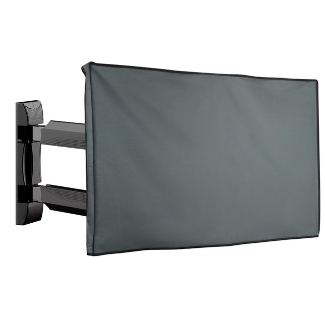 kwmobile 49-50" Outdoor TV Cover - TV Case Screen Protector - Weatherproof Protective Cover - Grey