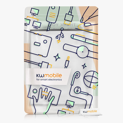 kwmobile 43" TV Cover - Indoor TV Screen Protector Cover - TV Screen Dust Cover - White