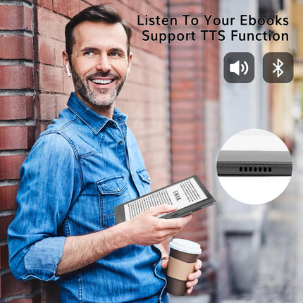 Meebook E-Reader M7 | 6.8' Eink Carta Screen | 300PPI Smart Light | Android 11 | Quad Core Processor | External Speaker | Supports Google Play Store | 3GB+32GB Storage | Micro-SD Slot | Gray