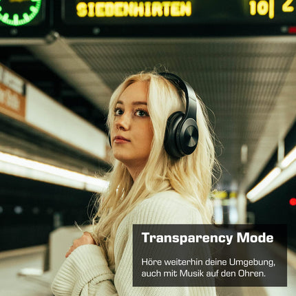DOCKIN D Pure NC juhtmevabad Bluetooth-kõrvaklapid, aktiivse mürasummutusega ANC-kõrvaklapid, 42 tundi aku tööiga, aptX HD, Bluetooth 5.1 kõrvaklapid, madal latentsusaeg, kokkupandav Bluetooth-peakomplekt, AUX