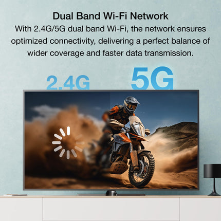 EZCast 2 juhtmevaba ekraanivastuvõtja, toetab 2,4/5 GHz WiFi-d, ühildub Androidi, iOS-i, Windowsi, macOS-i, DLNA, Miracasti ja Airplay peegeldamisega