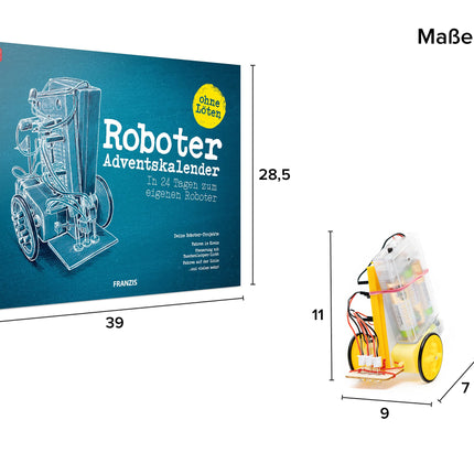 FRANZIS 67161 - Roboti advendikalender - 24 päevaga oma mobiilrobot, jootmist pole vaja, lastele alates 10. eluaastast