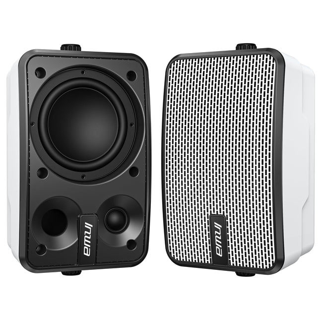 Inwa Bluetooth Outdoor Speaker, Wireless Sound System for Indoor and Outdoor Use, IPX5 Waterproof, 400W (2 Pack, 2025 New Bluetooth Name "Sync Speaker", AC/DC Adapter &amp; Remote Control, RMS 40W)