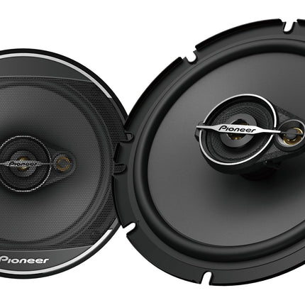 Pioneer TS-A1671F 16.5 cm 3-way coaxial speaker set with 2 speakers (320 W max. each, 70 W sine), powerful sound, high efficiency, 48 mm installation depth, 144 mm installation cutout, with grille