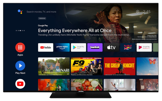 Telefunken Android TV 65-tolline televiisor (4K UHD nutiteler, HDR Dolby Vision, kolmekordne tuuner, Dolby Atmos) D65U750X2CW