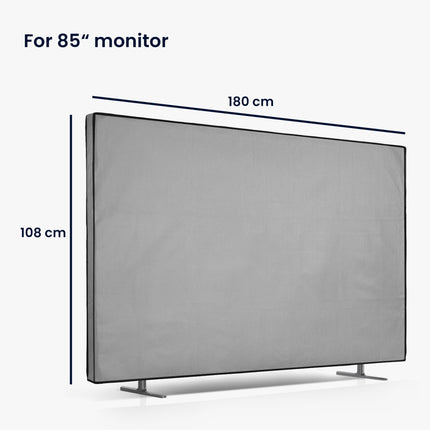 kwmobile 85" TV Cover - Indoor TV Screen Protector Cover - TV Screen Dust Cover - Light Grey