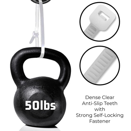Polt-tilgutiga kaablisidemed, valged, 22,7 kg (1000 tk), suurus/värv, 11 tk