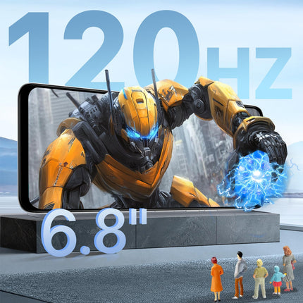 UMIDIGI Note 100 5G Handy Ohne Vertrag,12GB+128GB/1TB Smartphone,Android 14 Octa Core Handy, 6,8" HD+ 120Hz Display,50MP+16MP Kamera,Dual SIM 5G Handys,5000 mAh Akku/Face ID/Fingerprint/GPS/OTG