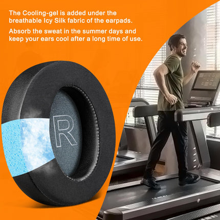 SOULWIT Cooling Gel Replacement Ear Pads for Anker Soundcore Life Q30/Q35 Headphones, Ear Pads Cushions with Ice Silk Fabric, High-Density Noise Reduction Foam